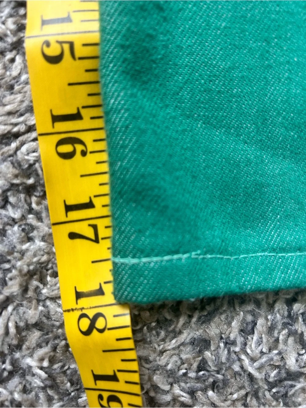 Vintage 70s Sears Perma-Prest Toughskins Girls Flared Green Jeans size 5 Slim
